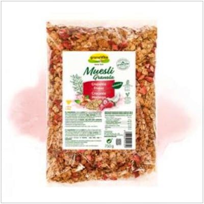 Granovita Muesli croustillant à la fraise 750 g Granovita Muesli croustillant à la fraise 750 g