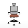 Piqueras Y Crespo Haches Chaise de bureau Marron et Gris avec mécanisme Sincro/Traslack
