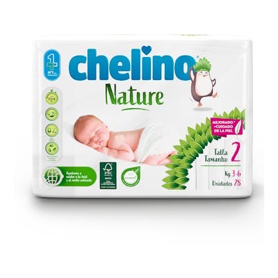 CHELINO Pañal Inf Nature T/2 3-6Kg 28Un CHELINO Pañal Inf Nature T/2 3-6Kg 28Un