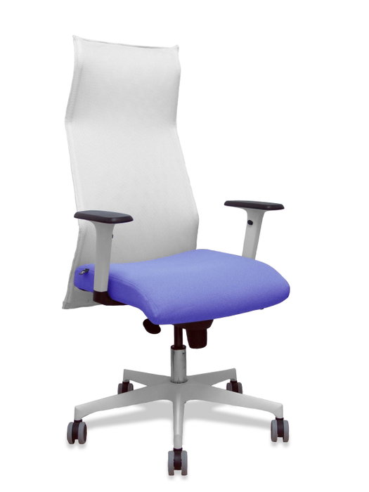 Piqueras y Crespo Chaise de Bureau Albacete Blanc et Bleu Clair