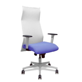 Piqueras y Crespo Chaise de Bureau Albacete Blanc et Bleu Clair