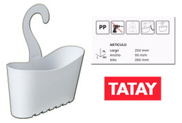 TATAY Panier Standard Multi Blanc 25x9x28 cm