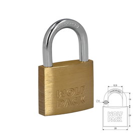 WOLFPACK LINEA PROFESIONAL Chaîne en laiton anse normale 25 mm