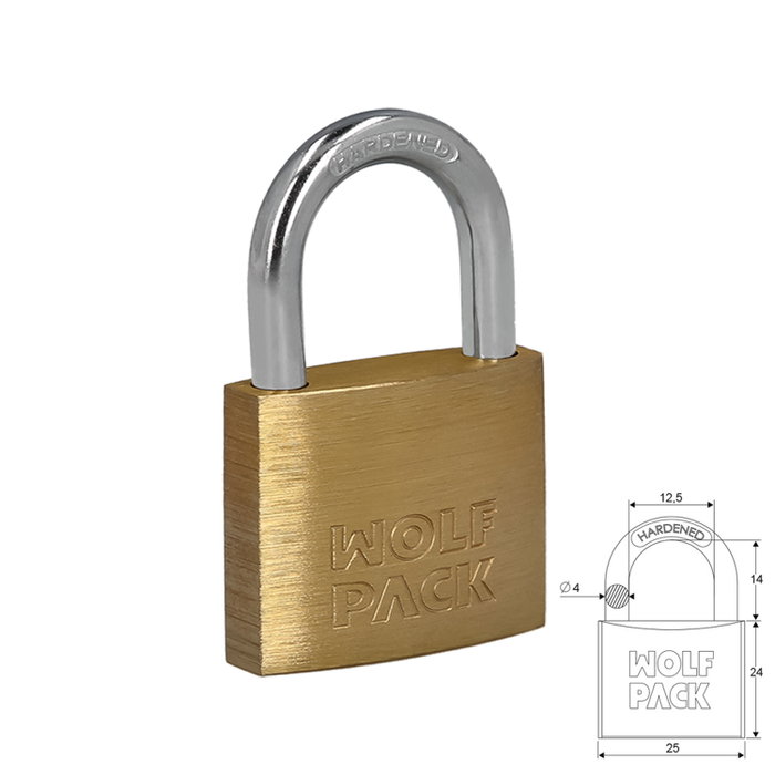 WOLFPACK LINEA PROFESIONAL Chaîne en laiton anse normale 25 mm WOLFPACK LINEA PROFESIONAL Chaîne en laiton anse normale 25 mm