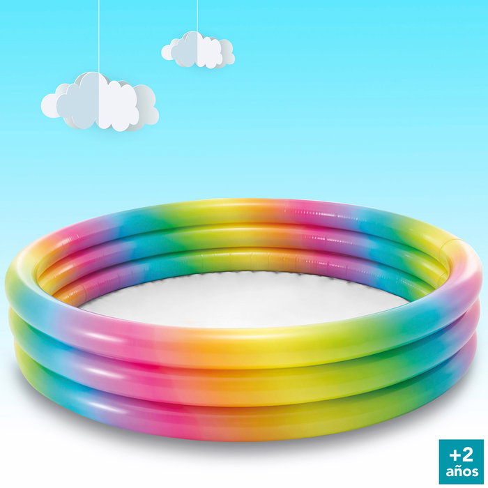 INTEX - Piscine Gonflable pour Enfants avec 3 Ares Multicolores 147 x 33 cm, Capacité 330 Litres