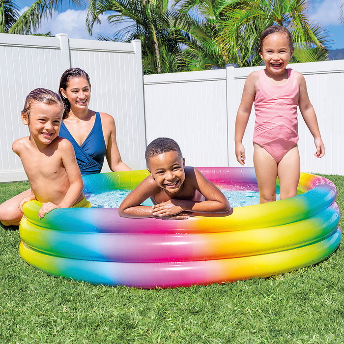 INTEX - Piscine Gonflable pour Enfants avec 3 Ares Multicolores 147 x 33 cm, Capacité 330 Litres