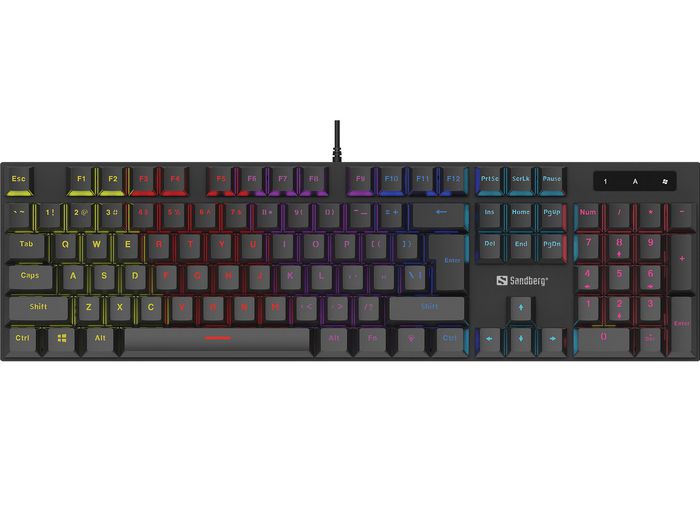 Sandberg Clavier Mécanique Gamer avec 105 Touches et Rétroéclairage RGB (Disposition AZERTY Allemande)