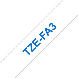 Brother Ruban de marquage TZE-FA3 Bleu, blanc