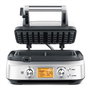 Sage SWM620BSS4EEU1 Gaufrier double rectangulaire avec écran LCD, surface en acier inoxydable brossé et minuterie automatique