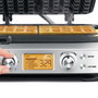 Sage SWM620BSS4EEU1 Gaufrier double rectangulaire avec écran LCD, surface en acier inoxydable brossé et minuterie automatique