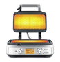 Sage SWM620BSS4EEU1 Gaufrier double rectangulaire avec écran LCD, surface en acier inoxydable brossé et minuterie automatique