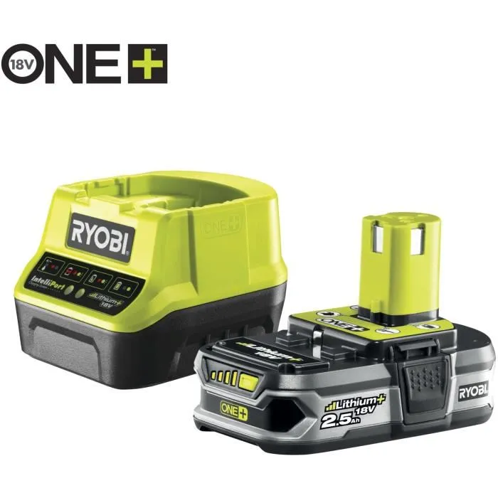 Ryobi RLT1831H25FPK Coupe-Bordures 18V ONE+ Hybride, Ø Coupe 25-30 cm avec Tube Télescopique, Ø Fil 1.6 mm, Batterie 2.5 Ah et Chargeur Rapide Inclus + RAC155