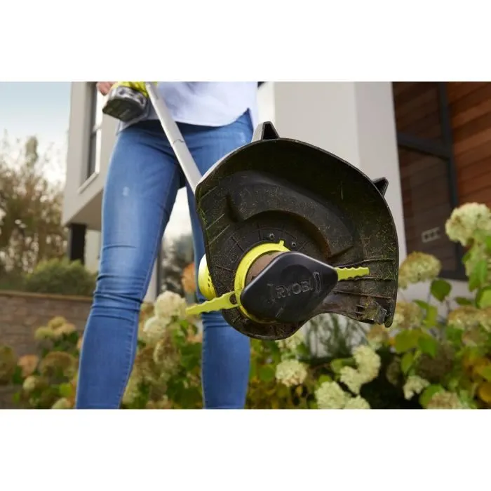 Ryobi RLT1831H25FPK Coupe-Bordures 18V ONE+ Hybride, Ø Coupe 25-30 cm avec Tube Télescopique, Ø Fil 1.6 mm, Batterie 2.5 Ah et Chargeur Rapide Inclus + RAC155