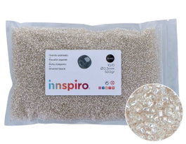 Innspiro Perles de Rocaille en Verre Argenté Transparent 2,3 mm 500g