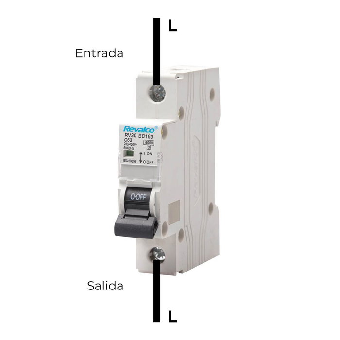 Revalco Disjoncteur Magnétothermique 1 pôle 25A 6kA blanc