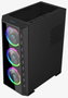 Hiditec MH12 Boîtier PC Gaming ATX Noir - Panneau Latéral en Verre Trempé, USB Type-C, 4 Ventilateurs ARGB, Filtre Anti-Poussière