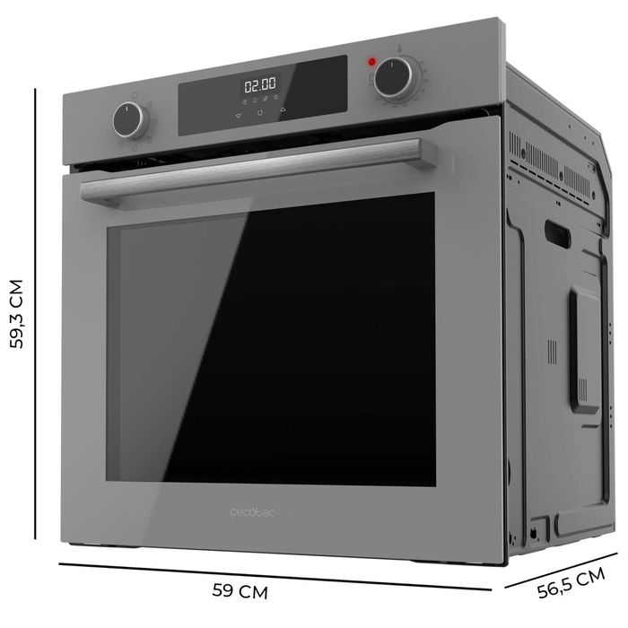 Cecotec Four Multifonction Bolero Hexa M226000 72L 2800W Vapeur Grill A Gris Encastrable