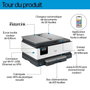 HP OfficeJet Pro 8134e - Imprimante Tout-en-un couleur avec écran tactile, télécopieur, chargeur automatique, impression 20 ppm, HP Instant Ink, HP+