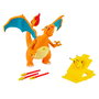 Bizak Pokémon Figurine Électronique Charizard Vs Pikachu 15 cm - Plus de 25 Sons, Lumières et Mouvements Articulés avec Projectiles de Flamme