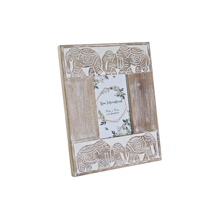 Cadre photo DKD Home Decor Verre Eléphant Marron Blanc Bois de manguier Indien (23 x 1,5 x 28 cm) Cadre photo DKD Home Decor Verre Eléphant Marron Blanc Bois de manguier Indien (23 x 1,5 x 28 cm)