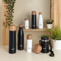 Quid Thermos Cocco 0,5 L Acier Inoxydable Noir Mate, Double Paroi, 12h Chaud/Froid, Bouchon Antifuites