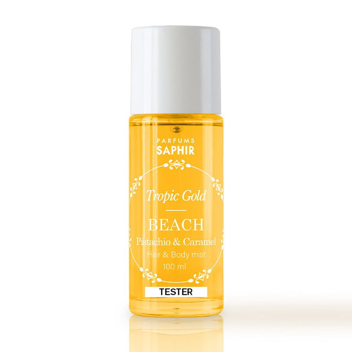 Saphir Tester bruma pour le corps et les cheveux Beach, pistache et caramel, 100 ml Saphir Tester bruma pour le corps et les cheveux Beach, pistache et caramel, 100 ml