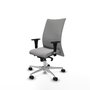 Piqueras Y Crespo Chaise de bureau Albacete confidente, mécanisme Sincro, Gris clair