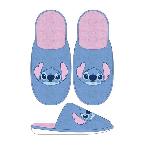 Cerdá Pantoufles ouvertes Stitch avec motif, confort pour la maison, pointures enfant 30-31, bleu