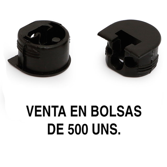 HERRAJES ALK Soporte Cazoleta Luna - Support d'étagère à douille - Finition Blanc - Lot de 500 unités