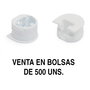 HERRAJES ALK Soporte Cazoleta Luna - Support d'étagère à douille - Finition Blanc - Lot de 500 unités