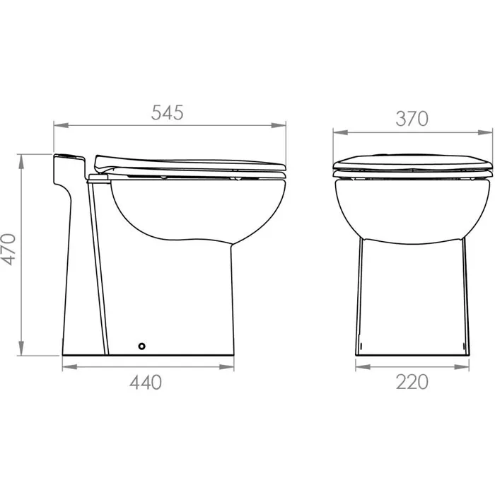 SFA Sanibroyeur Turboflush - WC broyeur avec système de turbo-broyage pour installation facile sans évacuation WC classique