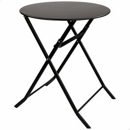 Table Piable Aktive Ronde Noir Acier 60 x 70 cm