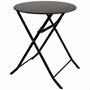 Table Piable Aktive Ronde Noir Acier 60 x 70 cm