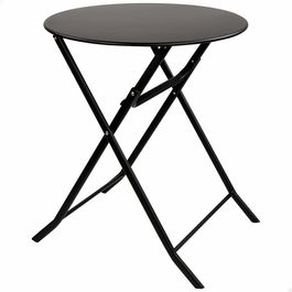 Table Piable Aktive Ronde Noir Acier 60 x 70 cm