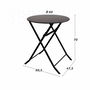 Table Piable Aktive Ronde Noir Acier 60 x 70 cm