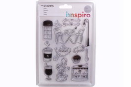 Innspiro Set de tampons acryliques Cafetería 14x18cm