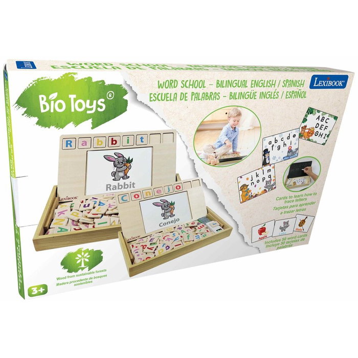 LEXIBOOK Jeu éducatif bilingue - Apprentissage des mots en espagnol et anglais - 50 cartes mots + 3 cartes traçage lettres - À partir de 3 ans LEXIBOOK Jeu éducatif bilingue - Apprentissage des mots en espagnol et anglais - 50 cartes mots + 3 cartes traçage lettres - À partir de 3 ans