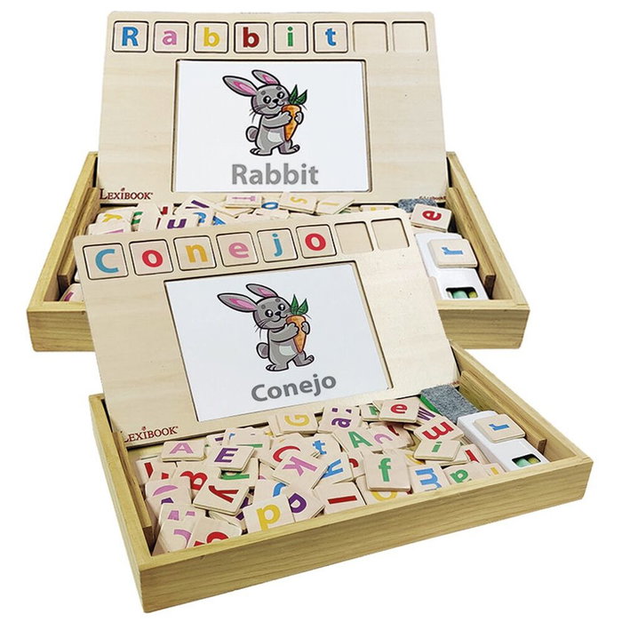 LEXIBOOK Jeu éducatif bilingue - Apprentissage des mots en espagnol et anglais - 50 cartes mots + 3 cartes traçage lettres - À partir de 3 ans LEXIBOOK Jeu éducatif bilingue - Apprentissage des mots en espagnol et anglais - 50 cartes mots + 3 cartes traçage lettres - À partir de 3 ans