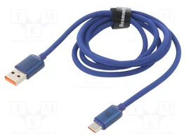 BASEUS Câble USB 2.0 USB A vers USB C 1,2m Bleu Textile 100W