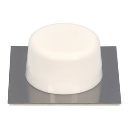 Wolfpack Butoir de porte adhésif blanc avec plaque métallique