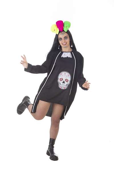 Creaciones Llopis Catrina Calaveras - Costume adulte taille M pour Fête des Morts Creaciones Llopis Catrina Calaveras - Costume adulte taille M pour Fête des Morts