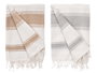Giftdecor Multiusos Rayures Beige Gris 90 x 170 cm Assorti Aléatoire Coton Polyester (Set de 18)