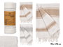 Giftdecor Multiusos Rayures Beige Gris 90 x 170 cm Assorti Aléatoire Coton Polyester (Set de 18)