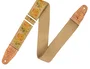 LEVYS Correa Vegan Hemp Series 2" Floral Jaune et Orange pour Guitare