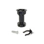 Emuca Lot de 10 kits de pieds de réglage pour meubles Bone, avec base pré-assemblée, hauteur 100mm, réglable 98-115mm, Plastique, Noir