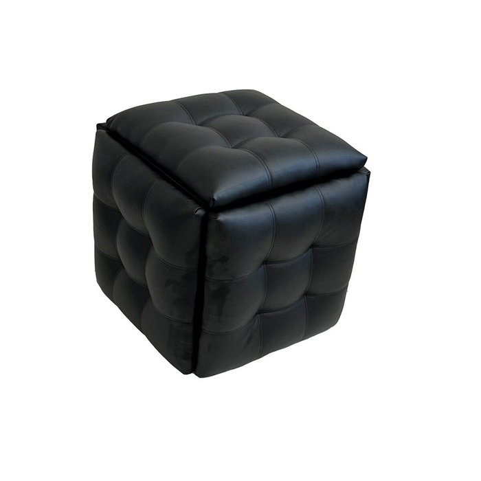 GO GIFT Jeu de tabourets Transformer Noir Cuir Acier 5 en 1 (5 Unités)
