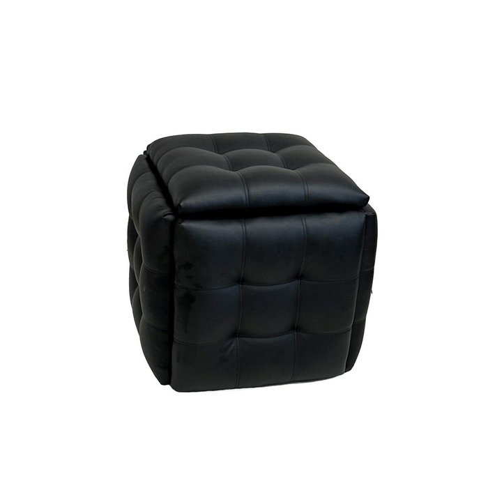 GO GIFT Jeu de tabourets Transformer Noir Cuir Acier 5 en 1 (5 Unités)