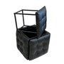 GO GIFT Jeu de tabourets Transformer Noir Cuir Acier 5 en 1 (5 Unités)