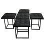 GO GIFT Jeu de tabourets Transformer Noir Cuir Acier 5 en 1 (5 Unités)