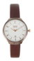 SAMI Montre femme cuir ronde rouge xtraplano 12 numéros date IP WR30